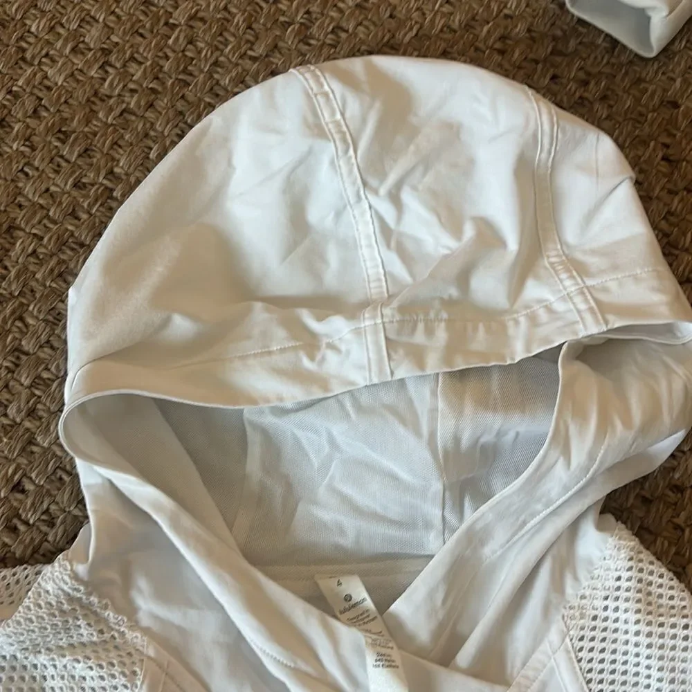 Lululemon white hoodie, size 4.